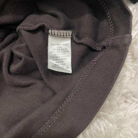 CALVIN KLEIN Womens Medium Quarter Zip Brown Collared Long Sleeve Sweatshirt - Picture 4 of 7